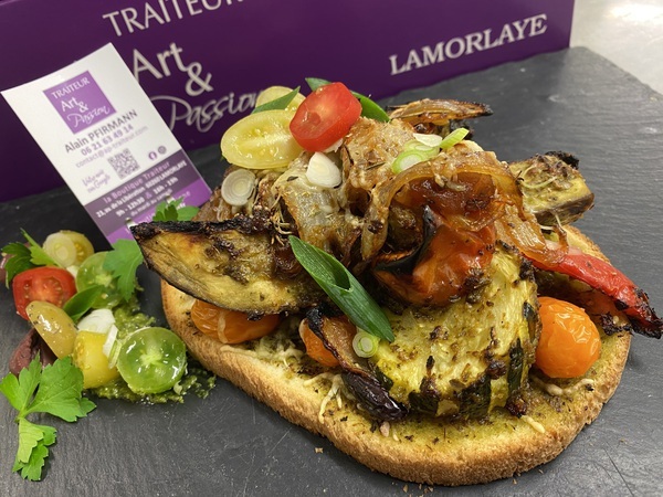 Bruschetta de légumes rôtis