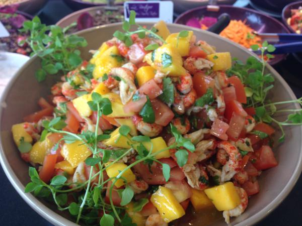 Salade du Chef aux écrevisses-mangues